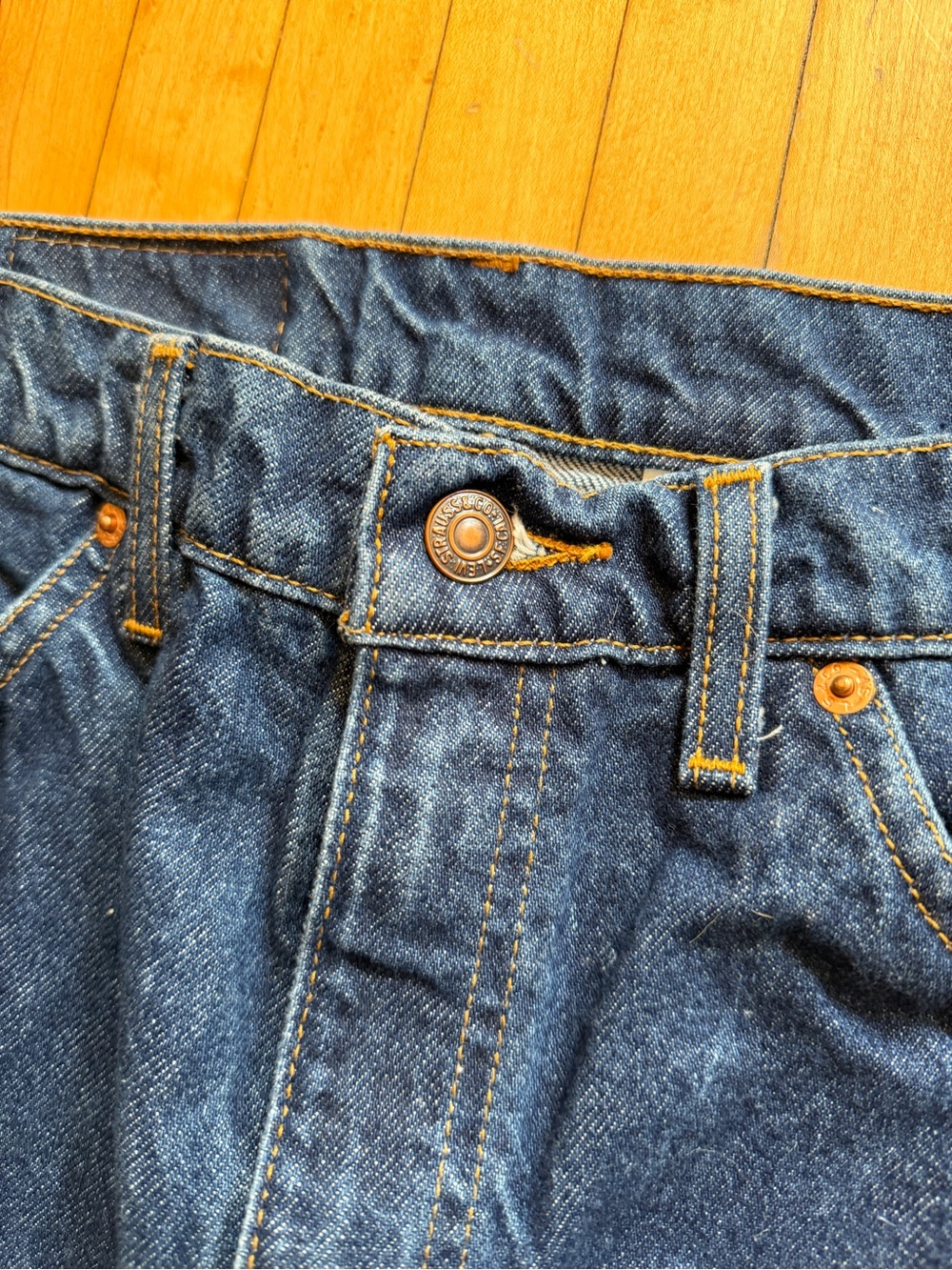Vintage Levis Orange Tab 20505-0217 Jeans Dark Indigo Wash Denim Sz. 34x29 - Picture 9 of 12